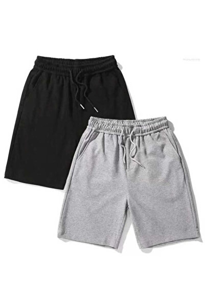 TORUK MAKTO 2-Pack Unisex Regular Comfortable Fit Combed Cotton Shorts