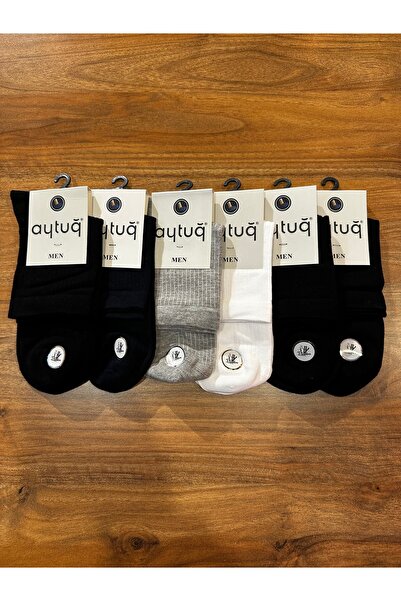 Aytuğ Premium Bamboo Stitch-Free Comfortable Half Socks Men's Socks 6-Pack