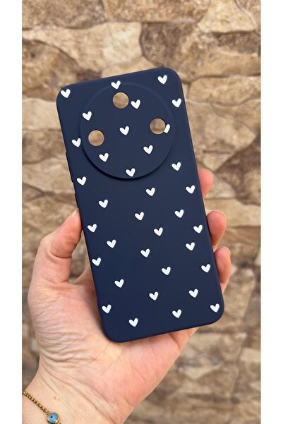 Vip Case Honor Magic 8 Lite Compatible Mini White Heart Patterned Silicone Sh...