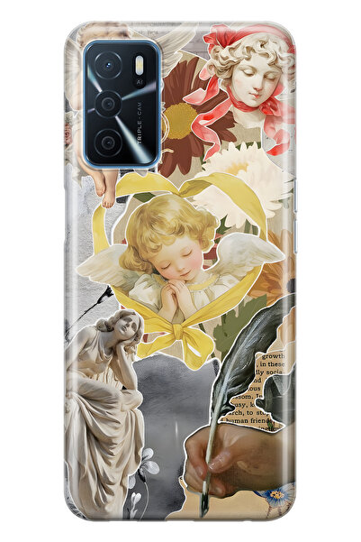 FLAMENKO حافظة هاتف شفافة متوافقة مع هاتف اوبو A16 / A55 من نوع Angels and Sc...