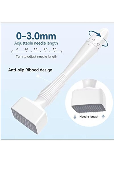 Kitchen Beauty Ayarlanabilir Dermastamp 140 Titanyum İğneli (0.25–3.0 mm) Mikro İğne