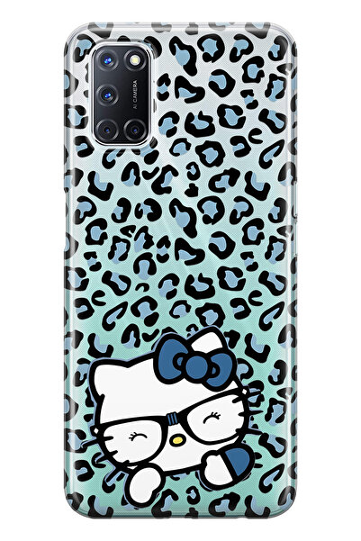 FLAMENKO Oppo A52 / A72 / A92 Compatible Kitty Patterned Transparent Phone Case