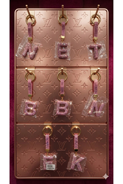 Takıcım Pırıltı Zirkon Taşlı Harfli Anahtarlık Ve Çanta Süsü