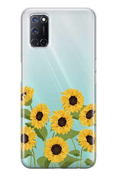 FLAMENKO حافظة هاتف شفافة متوافقة مع هاتف أوبو A52 / A72 / A92 من نوع Sunflow...