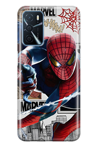 FLAMENKO حافظة هاتف شفافة متوافقة مع هاتف أوبو A16 / A55 سوبر هيرو منقوش