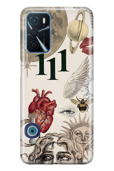 FLAMENKO حافظة هاتف شفافة متوافقة مع هاتف أوبو A16 / A55 Astro Symbolic Colla...