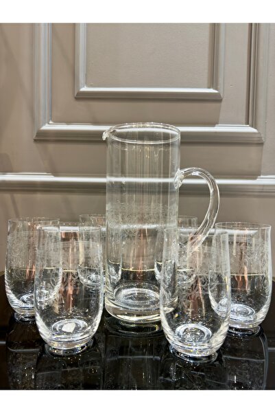 Vakıf home Bohemia Kristal 7 Parça Meşrubat Su Bardağı Sürahi