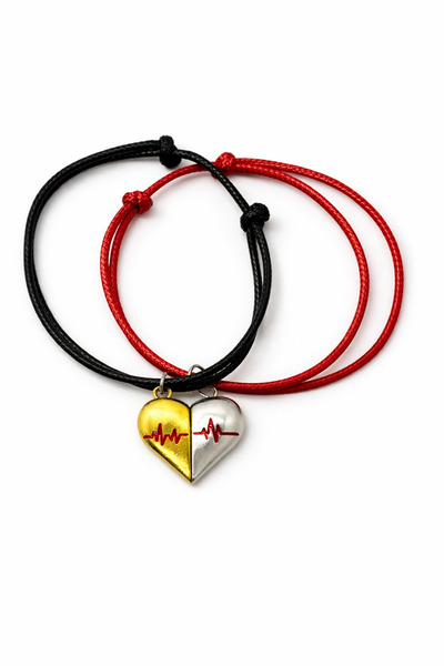 MakeWell Best Friends Magnetic Heart Bracelet – Set of 2 Friendship Bracelets...