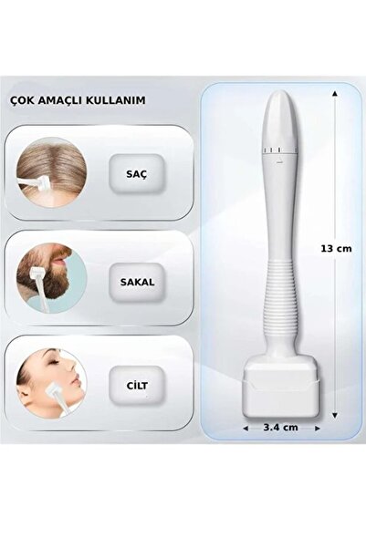 Kitchen Beauty Ayarlanabilir Dermastamp 140 Titanyum İğneli (0.25–3.0 mm) Mikro İğne