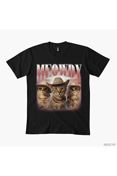 Flood Of Style Μπλουζάκι Meowdy Cowboy Cat για Άνδρες Γυναίκες 100% Σετ Βαμβά...