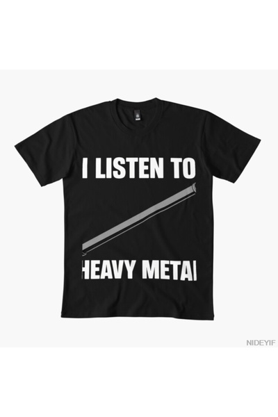 Flood Of Style Ακούω Heavy Metal Funny Metal Pipe Falling Meme T-shirt για άν...