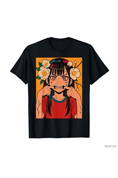 Flood Of Style Anime Girl Waifu Kawaii Aesthetic Otaku tricou pentru bărbați,...