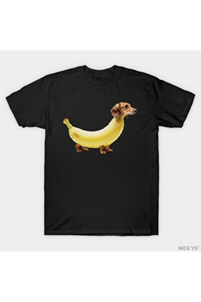 Flood Of Style Tricou Muz Doggo Dachshund Muz tricou 100% bumbac pentru bărba...