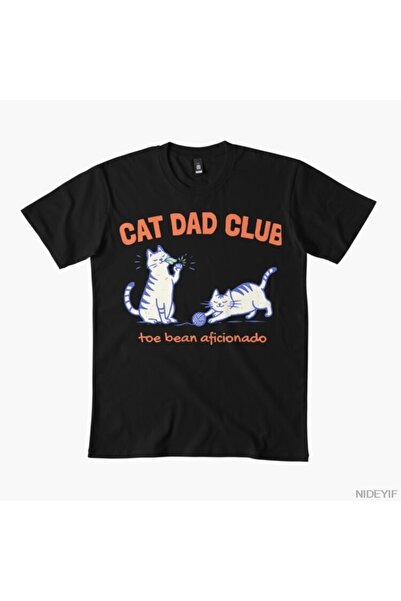 Flood Of Style Η ζωή στο Cat Dad Club είναι καλύτερη με γάτες Μπλουζάκι για τ...