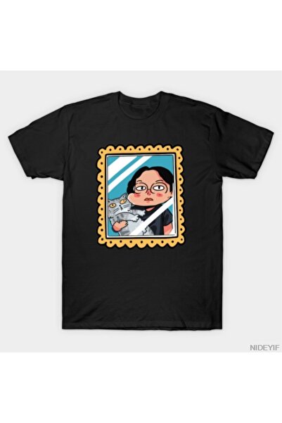 Flood Of Style تي شيرت مان ويذ كات فوتوغرافي 100% بي قطن يو تي شيرت للرجال وا...