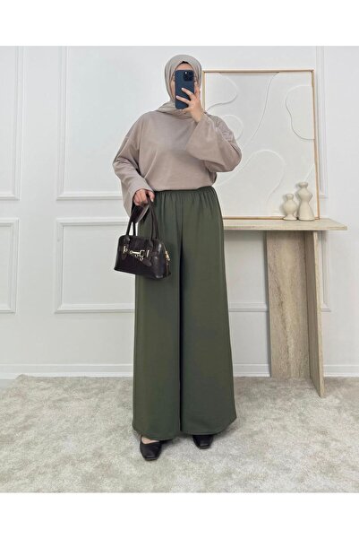 TOKARİS TEKSTİL Women's Loose Wide Leg Ayrobin Trousers