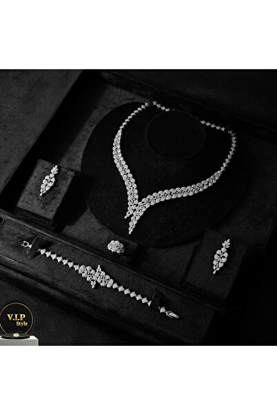 jewelrystore طقم اكسسوارات زركون بدقه الماس