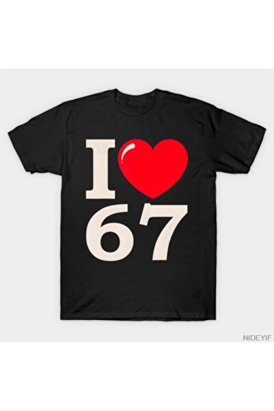 Flood Of Style 67 I Love Six Seven Ανδρικό Γυναικείο T-shirt 100% Σετ Βαμβάκι...