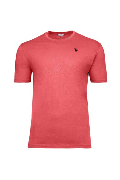 U.S. Polo Assn. Herren T-Shirt - Carded Jersey, Rundhals, Logo-Stickerei, Bau...