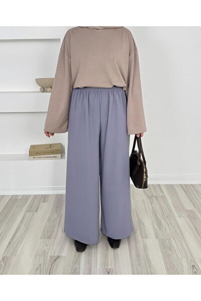 TOKARİS TEKSTİL بنطال أيروبين فضفاض واسع الساق للنساء