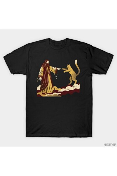 Flood Of Style Adam Cat Meme Αστεία μπλουζάκια 100% P Βαμβάκι u Μπλουζάκια γι...