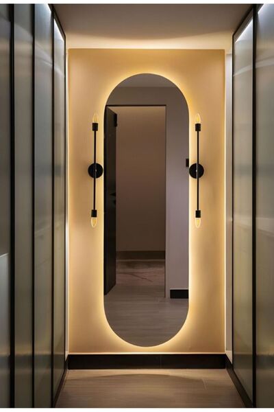 St Morritz 120x60 cm Gün Işığı Ledli Dokunmatik Salon Duvar Aynası