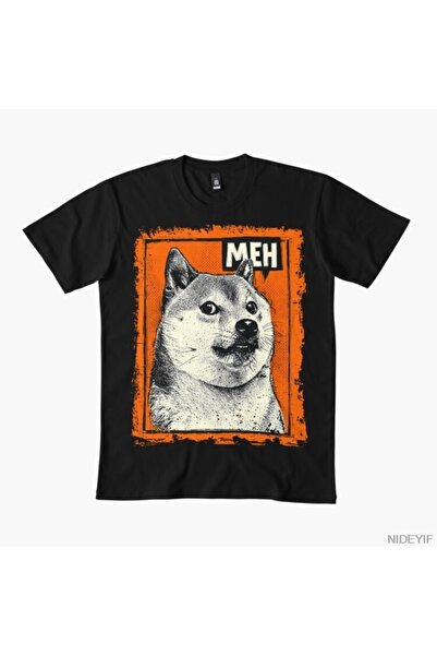 Flood Of Style Μπλουζάκι Pop Art Shiba Inu MEH με φούσκα συνομιλίας για άνδρε...