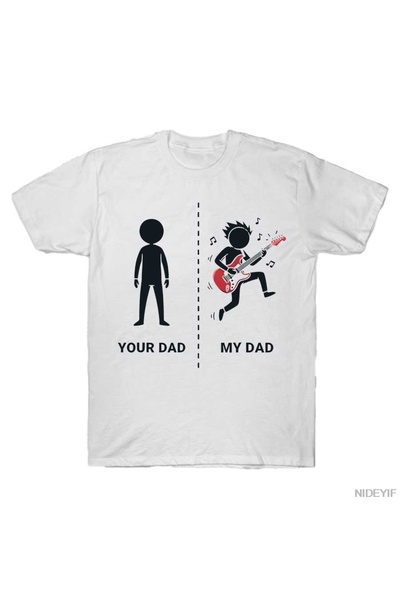Flood Of Style تي شيرت My Dad Is My Father عازف الجيتار الموسيقي روكر بابا لل...