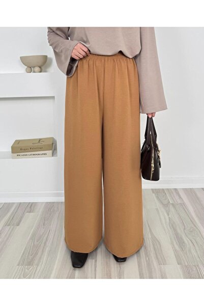 TOKARİS TEKSTİL بنطال أيروبين فضفاض واسع الساق للنساء