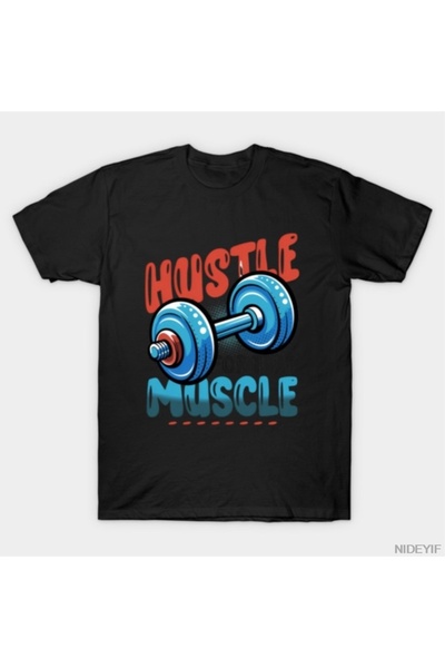 Flood Of Style Hustle For That Muscle Αστείο μπλουζάκι γυμναστικής για άνδρες...