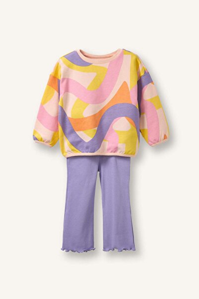 DeFacto Basic Plain Sweatshirt Fabric 2-Piece Set for Baby Girl H2024A526Sm