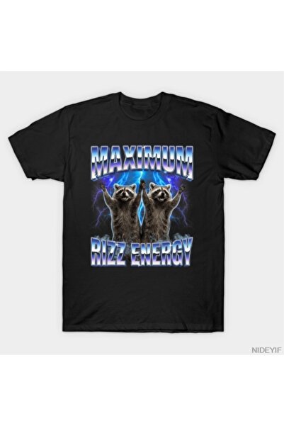 Flood Of Style تي شيرت ماكسيموم ريز إنيرجي كوميكس راكون كاريزما بوتليج ميم تي...