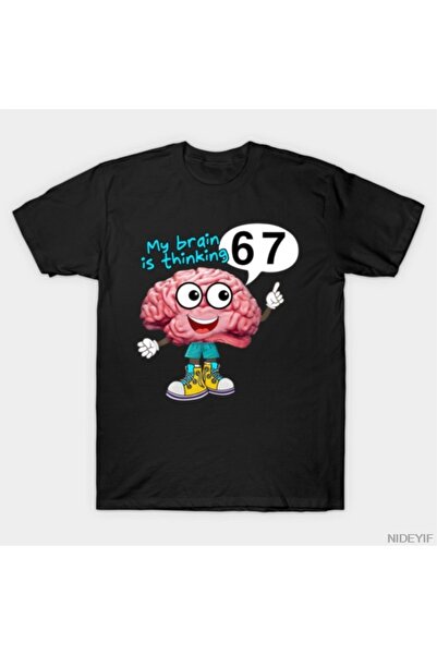 Flood Of Style My Brain Is Thinking 6 7 Μπλουζάκι καρτούν για άνδρες Γυναικεί...