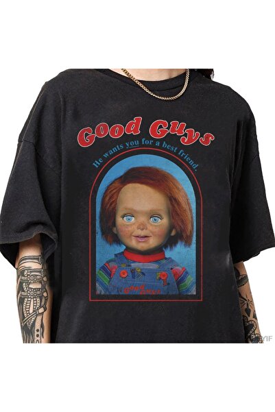 Flood Of Style Chucky Men Chucky Jocuri pentru copii Good Guys tricou 100% bu...
