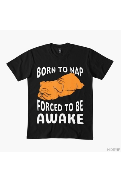 Flood Of Style تي شيرت مطبوع عليه "كلب ينام ويجب أن ينام" مصنوع من القطن بنسب...