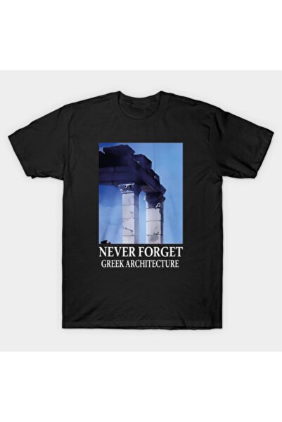 Flood Of Style لا تنس أبدًا تي شيرت بطبعة العمارة اليونانية للرجال والنساء 10...