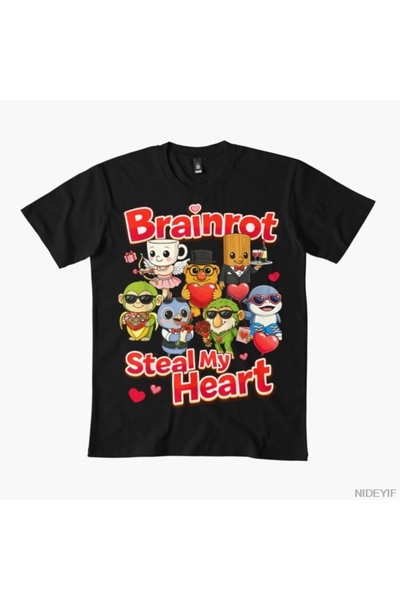 Flood Of Style Brainrot Steal My Heart Copii tricou Bărbați Femei 100% Set de...