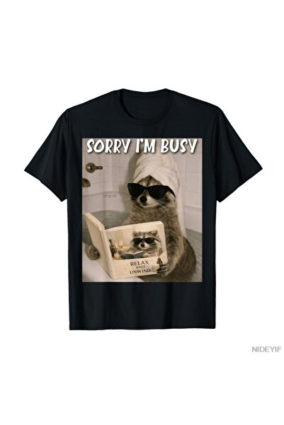 Flood Of Style Tricou amuzant cu meme de raton, cu umor, 100% din bumbac pies...