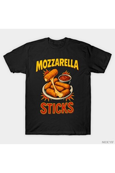 Flood Of Style تي شيرت موزاريلا تشيز باتس ميمز فكاهي بتصميم أعواد جبن الموزار...