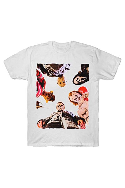 Flood Of Style تي شيرت فيلم الرعب الهالوين جوست للرجال والنساء 100% قطن تي شي...