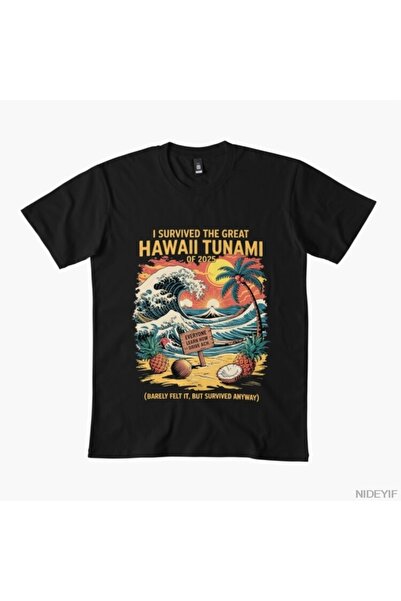 Flood Of Style Επιβίωσα από το τσουνάμι της Χαβάης 2025 Μπλουζάκι με μιμίδιο ...