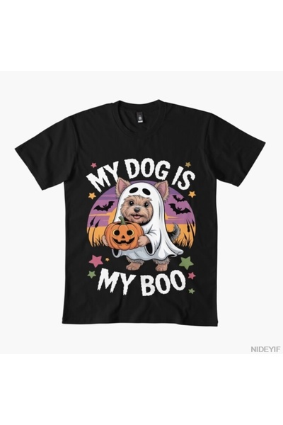 Flood Of Style My Dog Is My Boo Halloween Ghost Dog T-shirt για άνδρες και γυ...