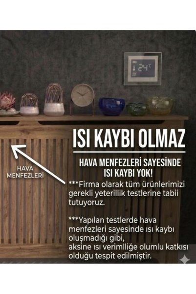 wudie Kalorifer Petek Önü Kapatma, iç Ölçü 116 Cm Mobilya, Petek Kaplama, Dresuar, Kahve Köşesi