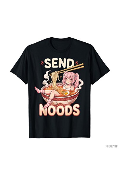 Flood Of Style Noods Noodle Japanese Kawaii Anime Girl Ramen Bowl tricou 100%...