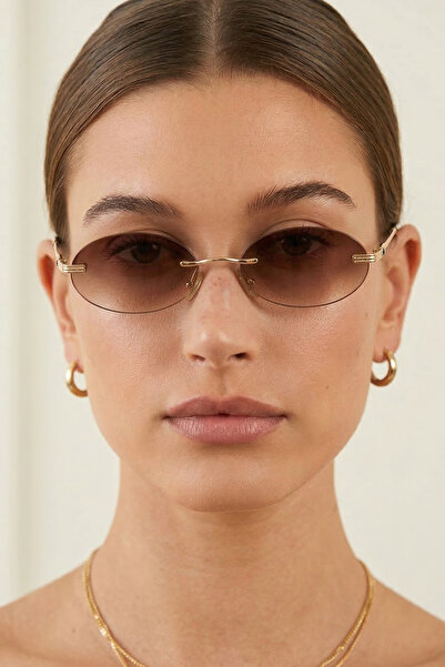 TARSS Merlin Oval Frameless Women's Sunglasses |   Stylish Retro