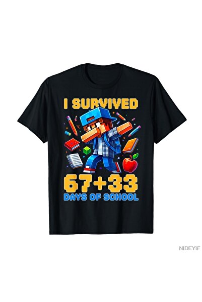 Flood Of Style تي شيرت للأطفال، 67 33 يومًا من الحياة المدرسية، 100 يومًا من ...