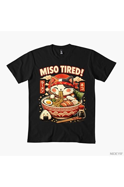 Flood Of Style تي شيرت ميسو تيرد رامين للرجال والنساء 100% قطن قطن قطعة تي شي...