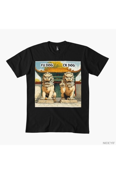 Flood Of Style Fu Dog & Ck Dog Ανδρικό Γυναικείο Μπλουζάκι 100% Μπλουζάκια Βα...