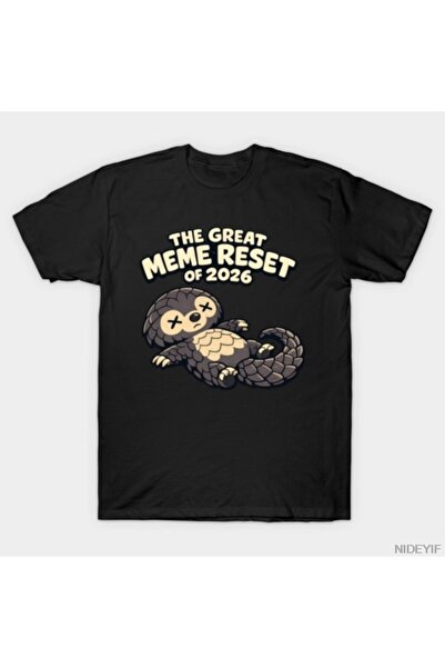 Flood Of Style Big Meme Reset 2026 – Tricou cu meme non-systematic Pangolin p...