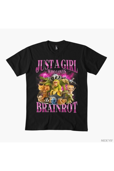 Flood Of Style Doar o fată care iubește Brainrot-ul italian Tricou pentru băr...
